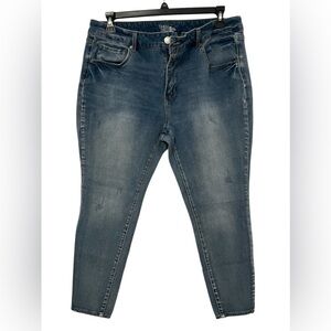 Time and True Petite High Waisted Skinny Jeans Women Size 20P Blue